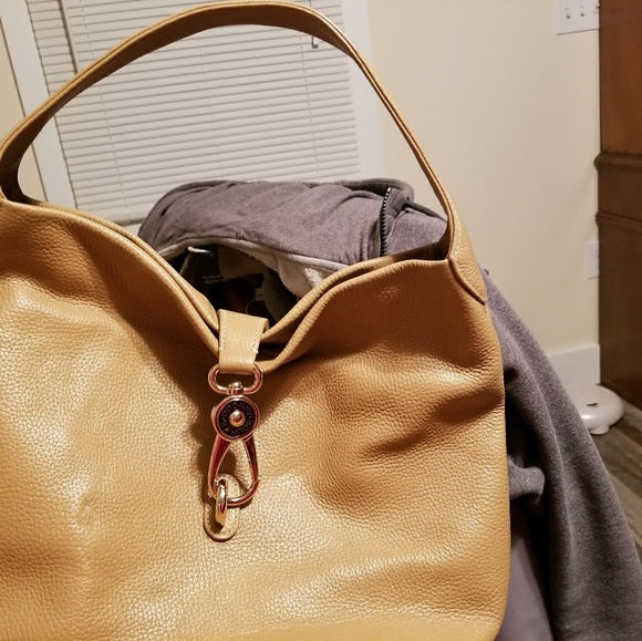 D&B Large Clip Satchel Tan - Picture 2 of 4
